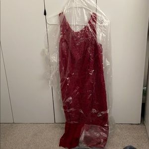 Short Sleeveless All Over Lace Bridesmaid Dress